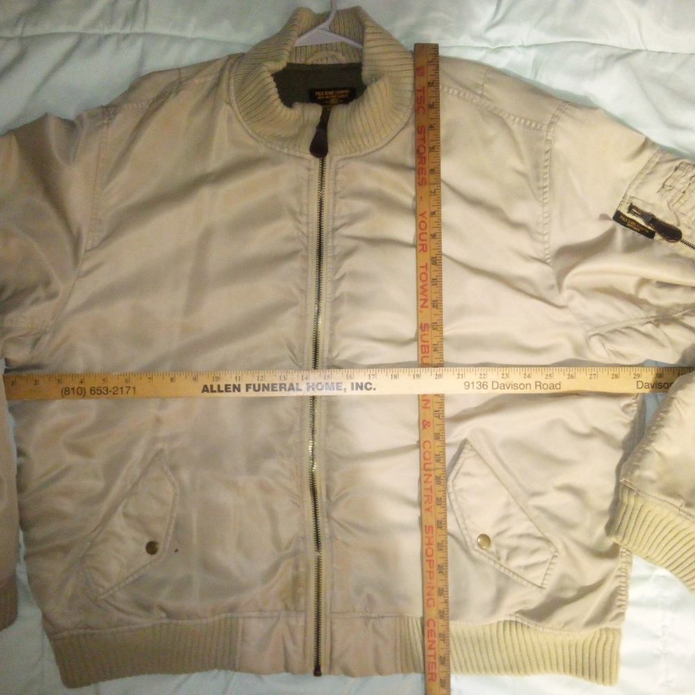 VTG- Polo Jeans Company Men's XXL Classic Tan Bomber Jacket